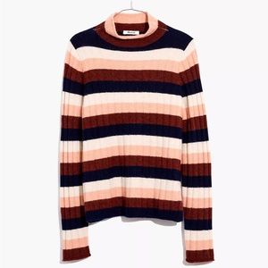 NWT! Madewell Striped Evercrest Turtleneck Sweater in Coziest Yarn Size Medium